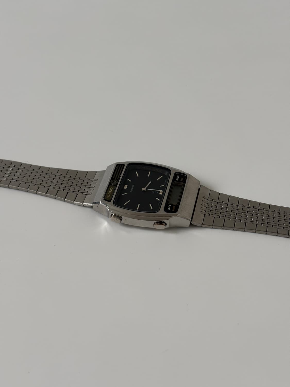 1980s Black Dial Square Ana Digi Quartz 상품이미지6