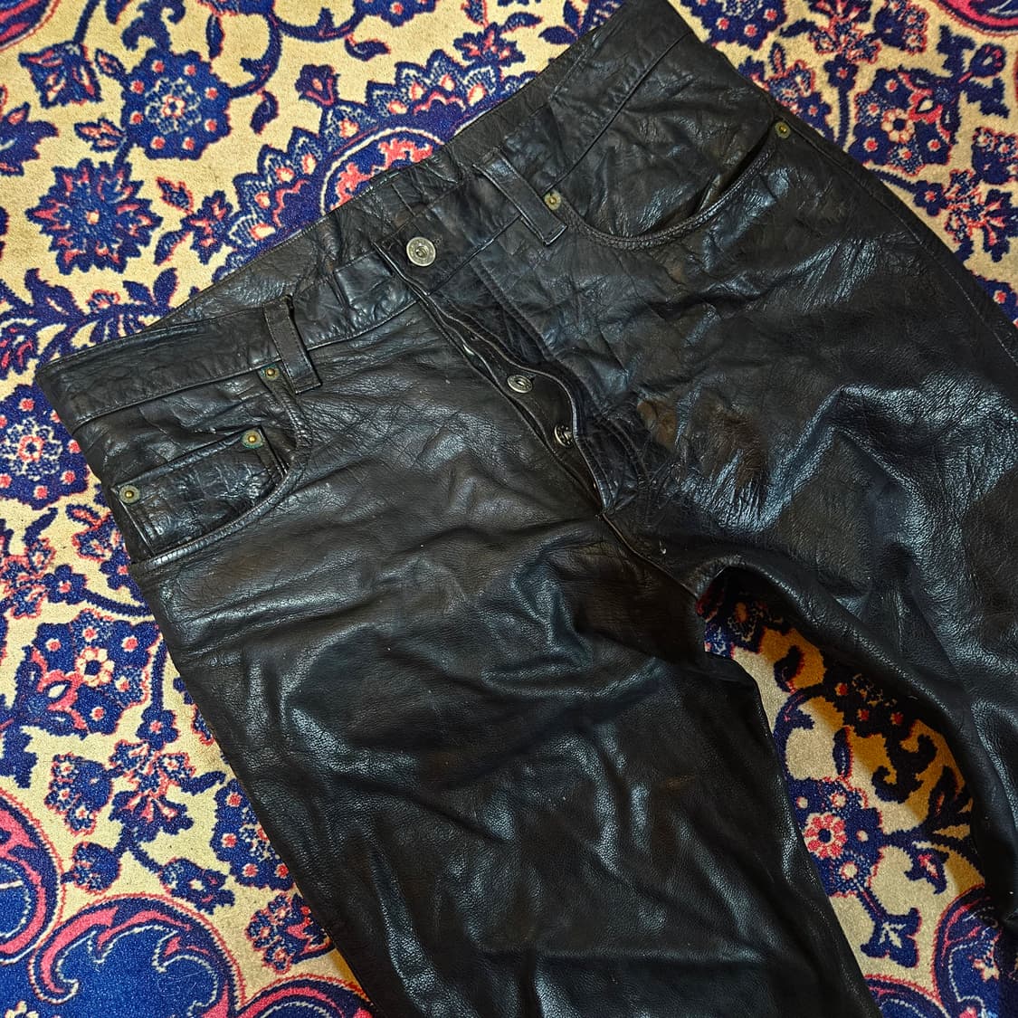 USA 아메리칸 빈티지 버팔로레더 스웨이드 롤업 팬츠 35 size 상품이미지4