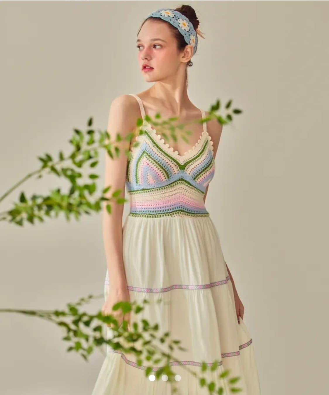 비키니벤더 루시 크로셰 티어드 원피스 Free 상품이미지4