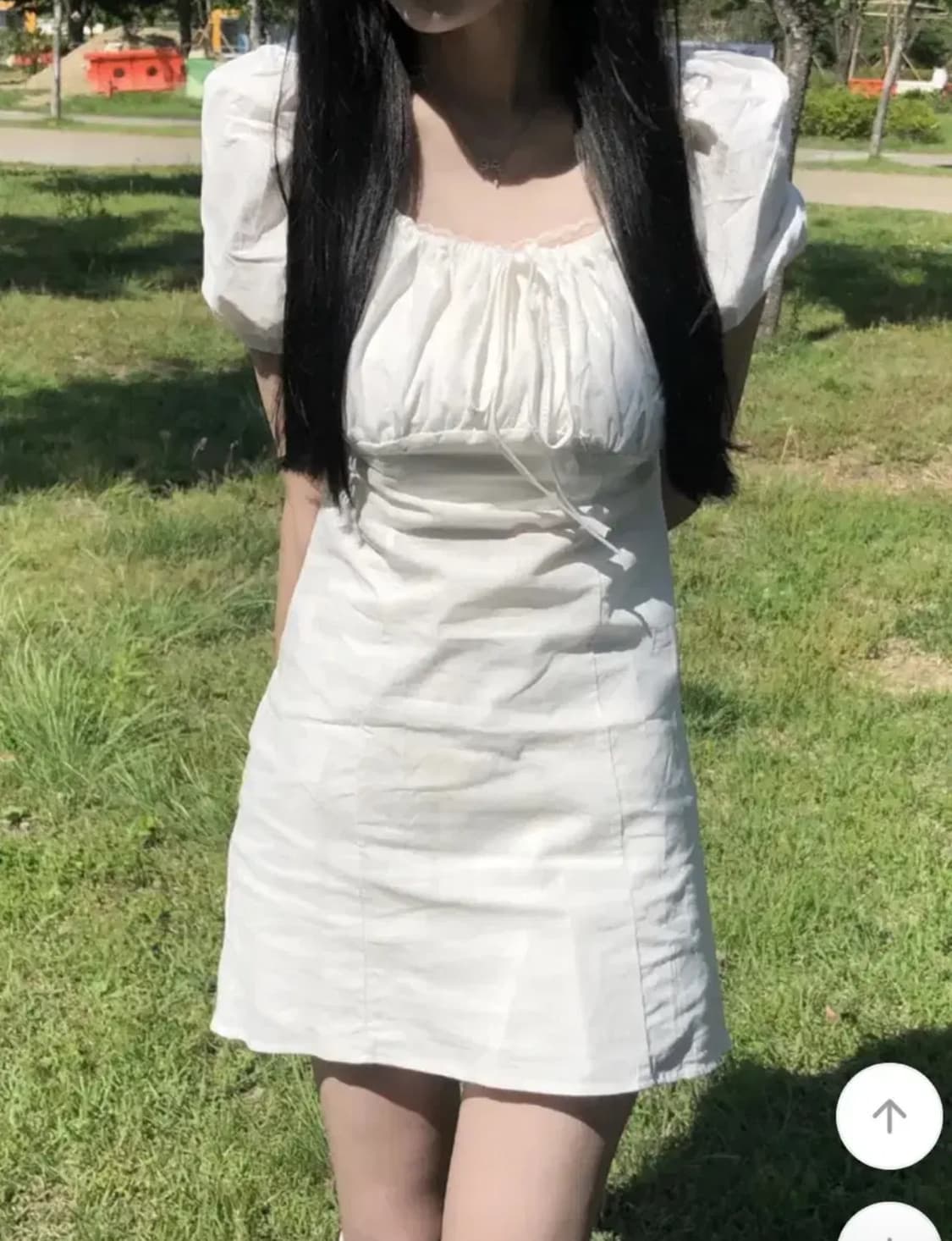 스퀘어 셔링 미니 원피스 에이블리 여름원피스 봄원피스 지그재그 달천깔 상품이미지2