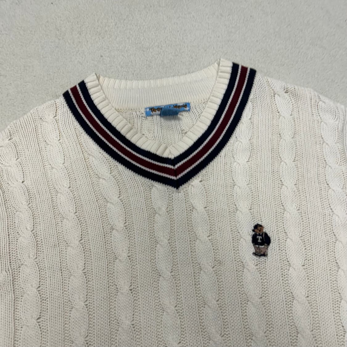 Teenie Weenie ivory V-neck knit 상품이미지5