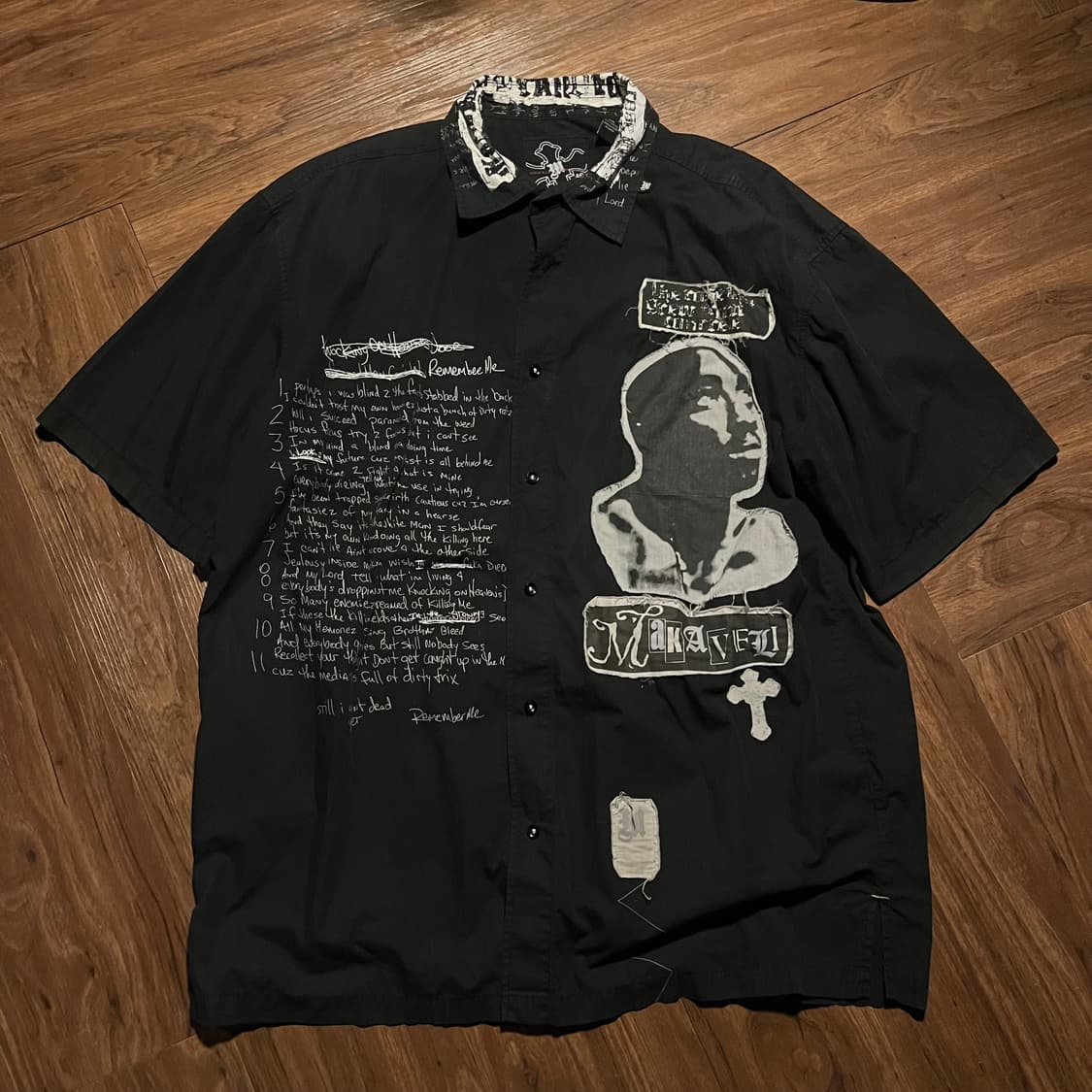 2pac “makaveli” patchwork shirt xl 퍽 상품이미지4