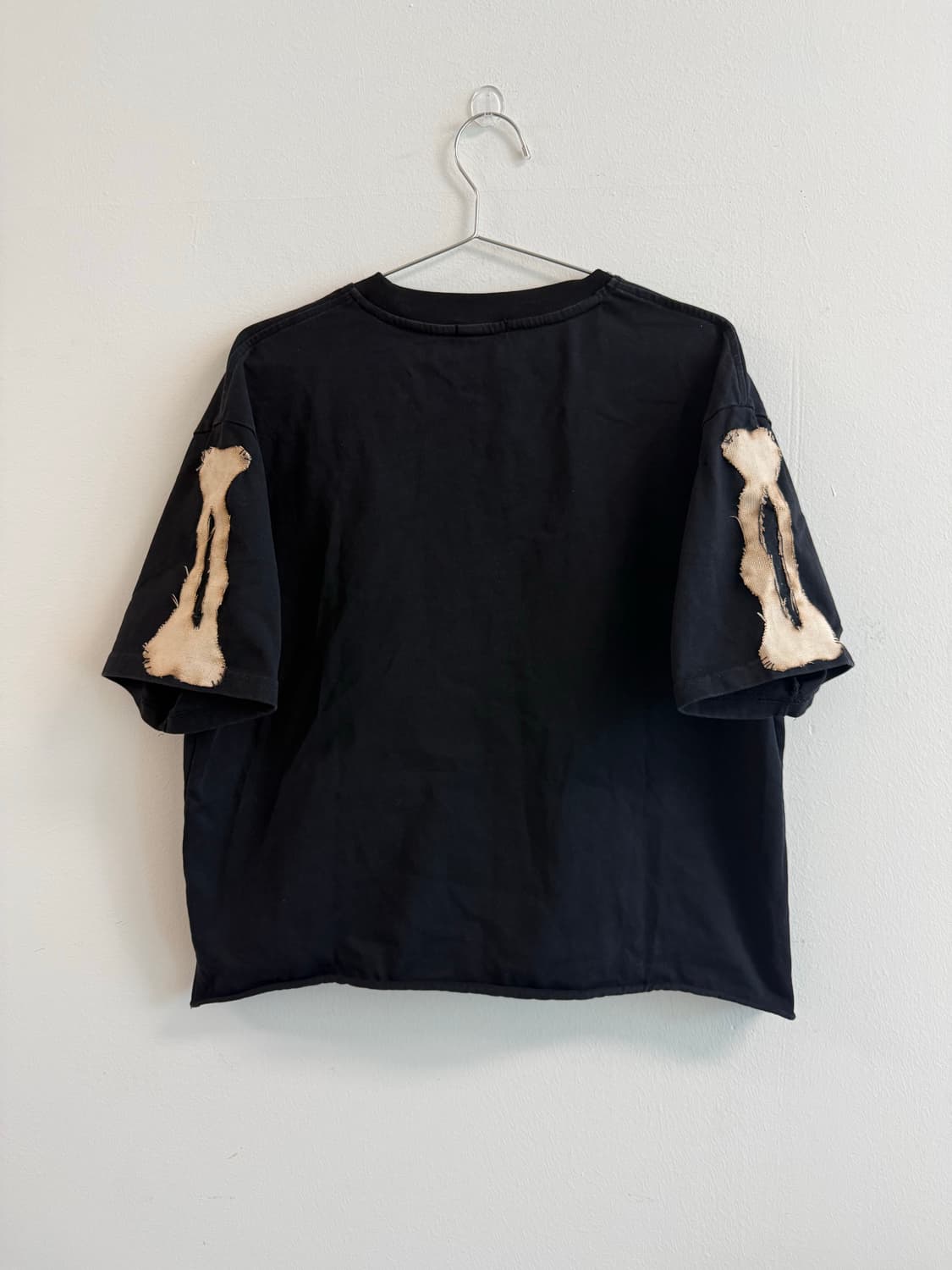 빈티지 핸드메이드 스켈레톤 패치 커스텀 반팔 상품이미지6