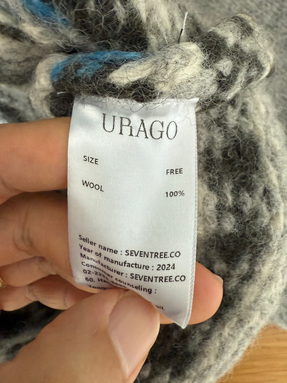 유라고(URAGO) 버튼업 울 스웨터 후드 상품이미지7