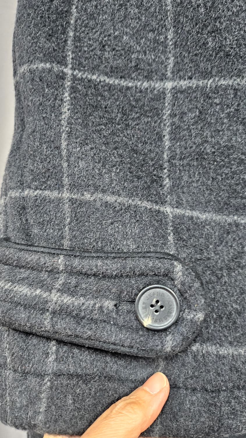 Lee  체크 모직 후드 떡볶이코트 100 상품이미지5