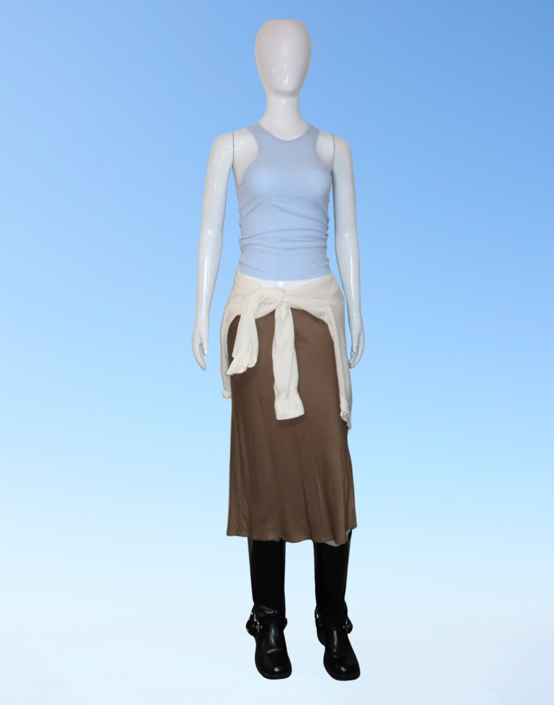 Mocha Satin Skirt 상품이미지2