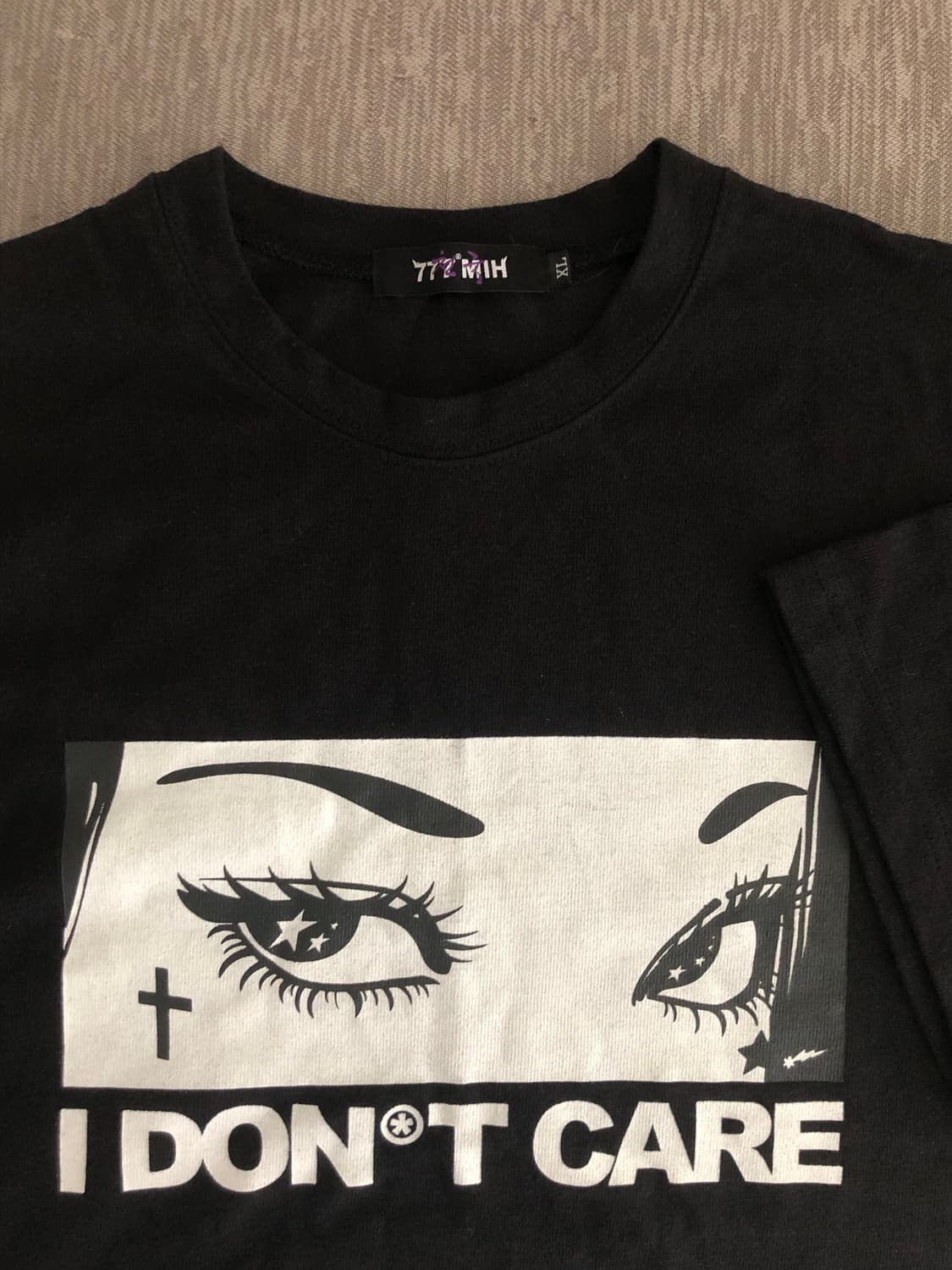 777mih t-shirt I don’t care 반팔티 상품이미지2