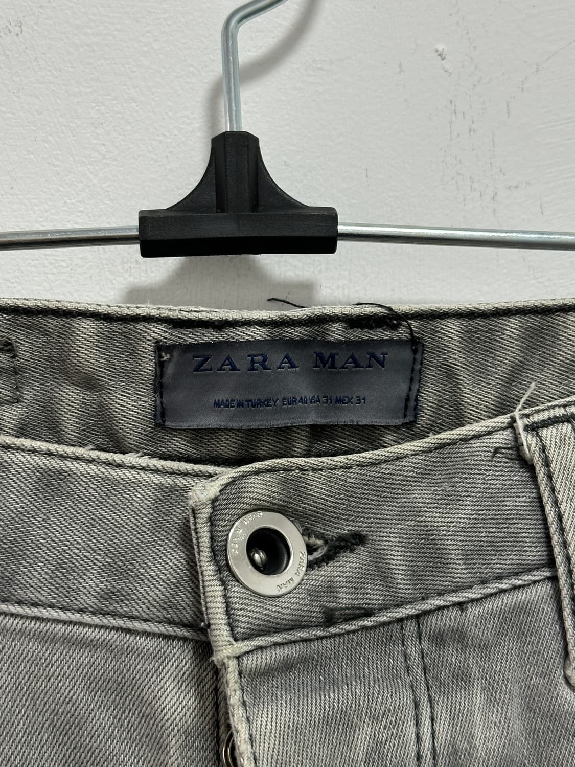 Zara man destroyed gray washing jeans 상품이미지7