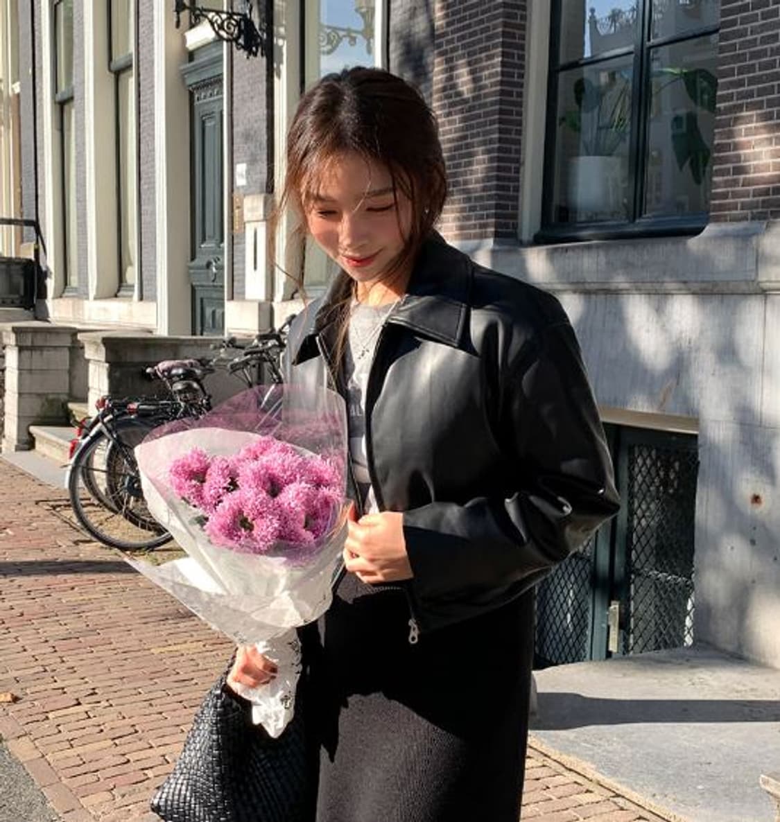 [새상품] 제이엘프 제작 누빔 가죽자켓(점퍼) 상품이미지1