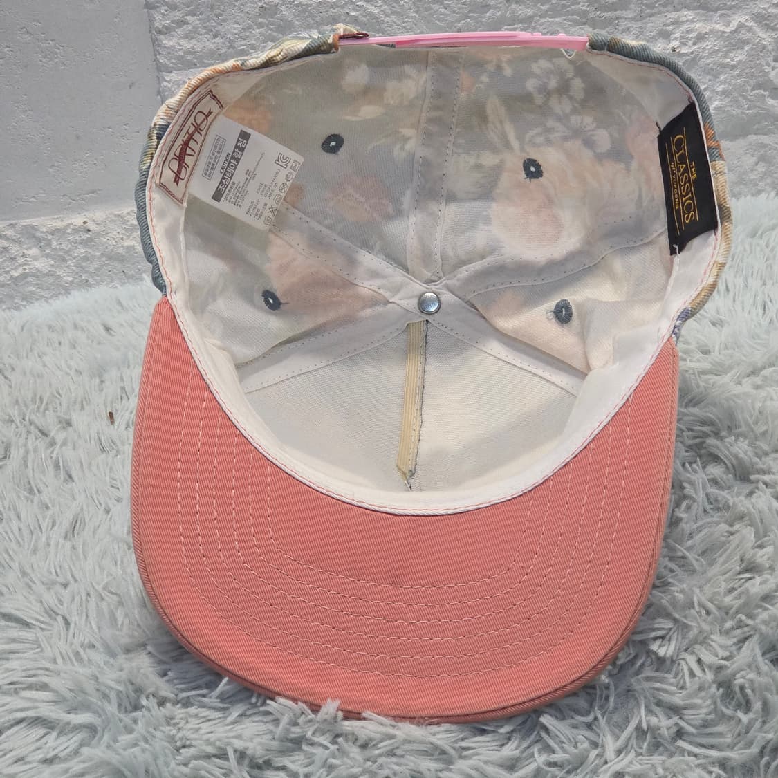 L8-7:크리틱 플로럴 코튼 캡 핑크 그린(56-59) 상품이미지6