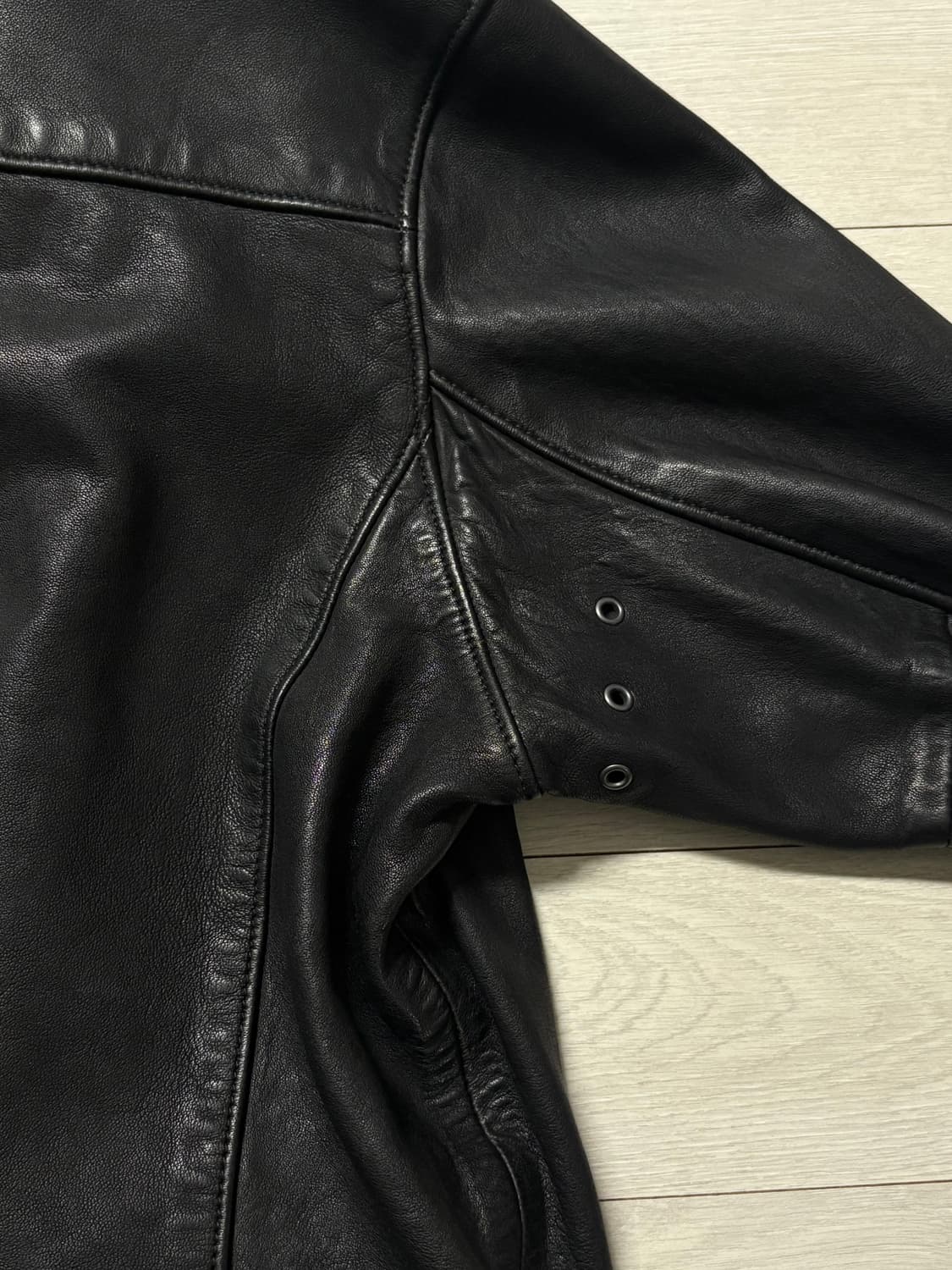 폴로 랄프 로렌 램스킨 카페레이서 레더 자켓 (M) 상품이미지5