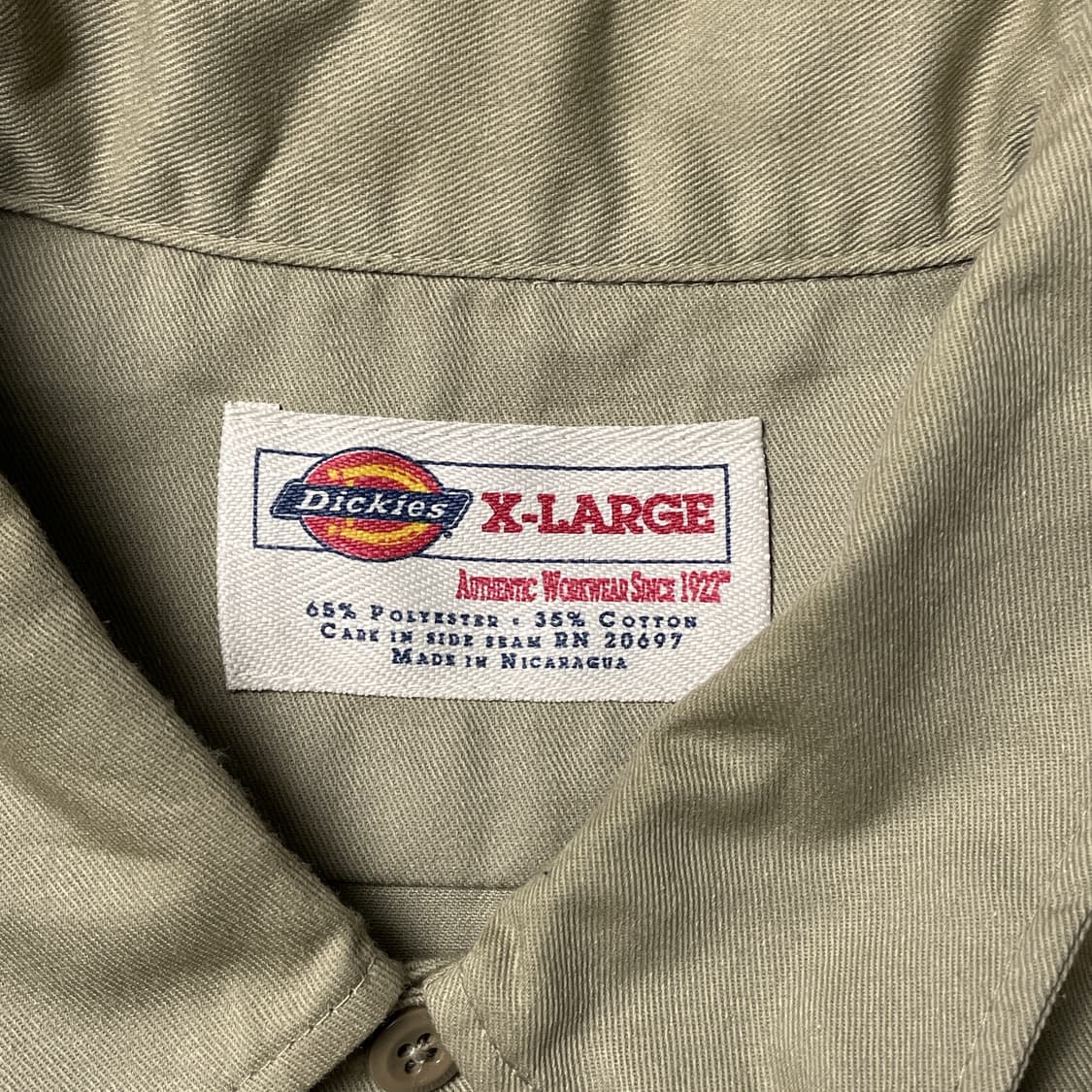 DICKIES 디키즈 빈티지 베이지 플랩포켓 워크 셔츠 A00999 상품이미지10