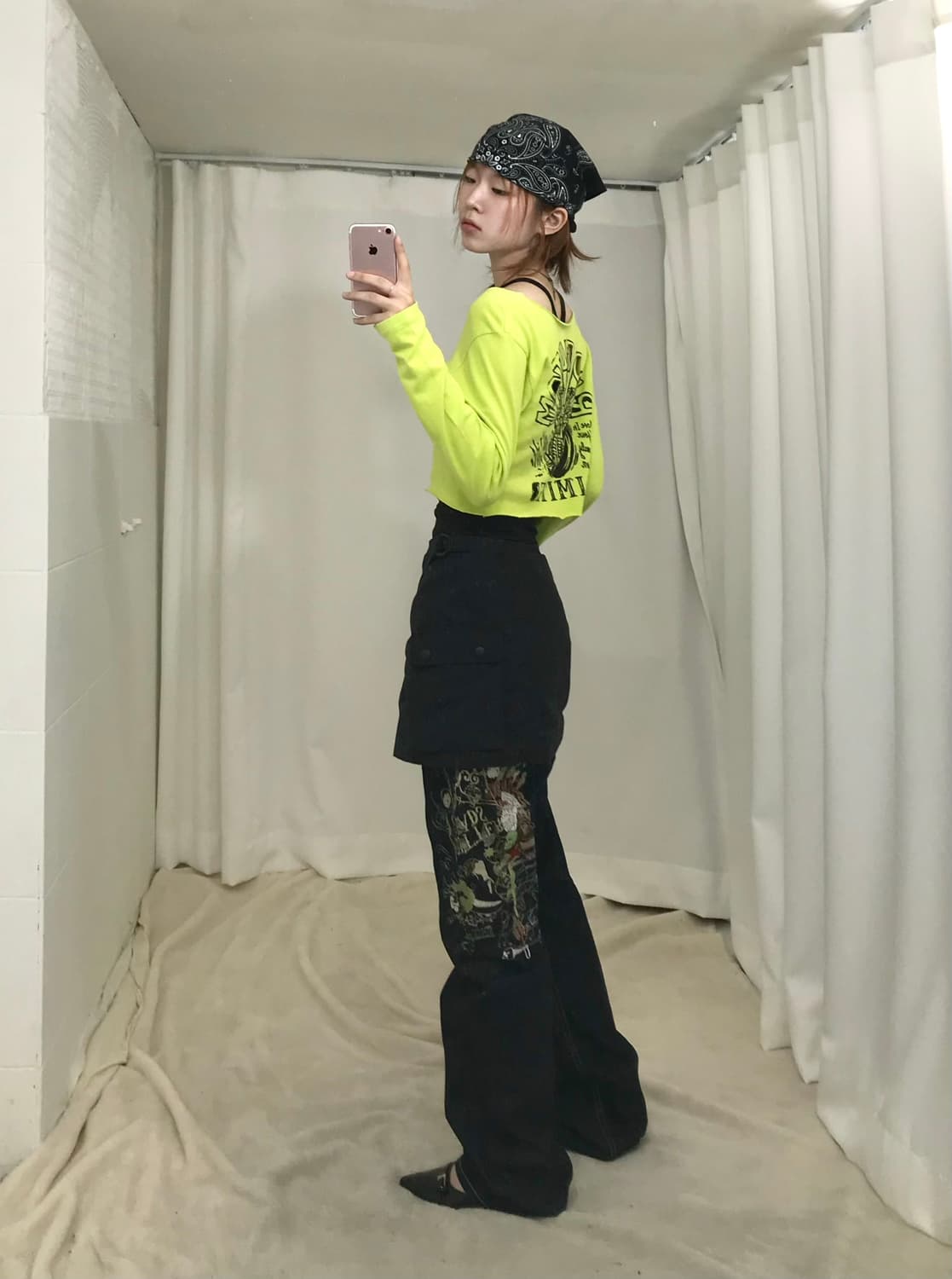 💀 빈티지 네온 펑크 테크웨어 코디 세트 상품이미지3
