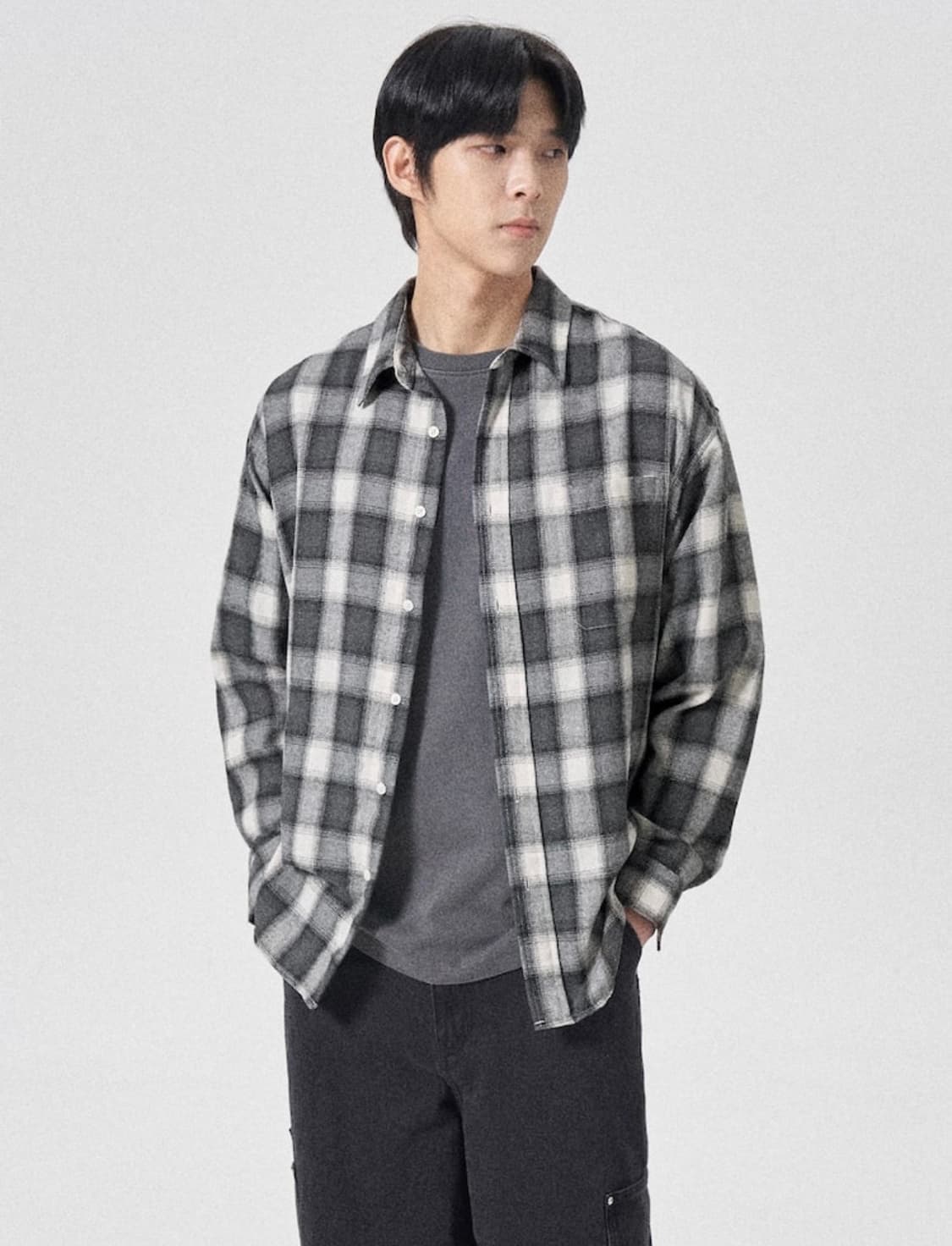 2벌 일괄) 에잇세컨즈 간절기 플란넬 셔츠 M 상품이미지4