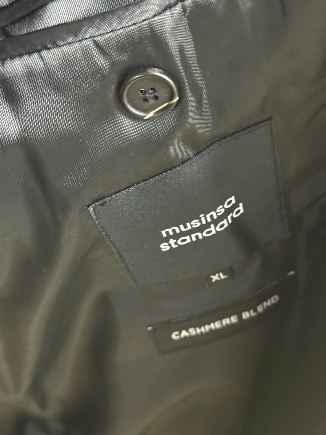 무신사 스탠다드 캐시미어 코트 블랙 XL 상품이미지4