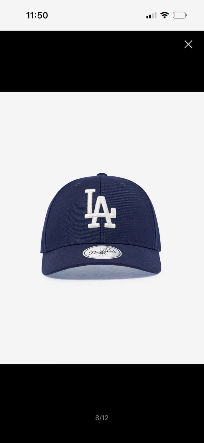 MLB 시그니처 패치 스트럭쳐 볼캡 LA (Navy) 상품이미지2