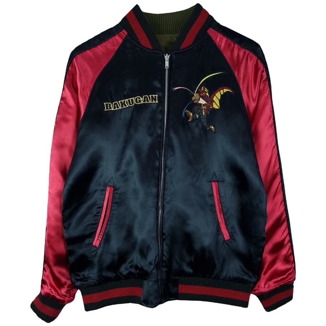 [일본빈티지] 바쿠간 만화 자수 리버시블 양면 스카쟌 자켓 M17413 상품이미지3