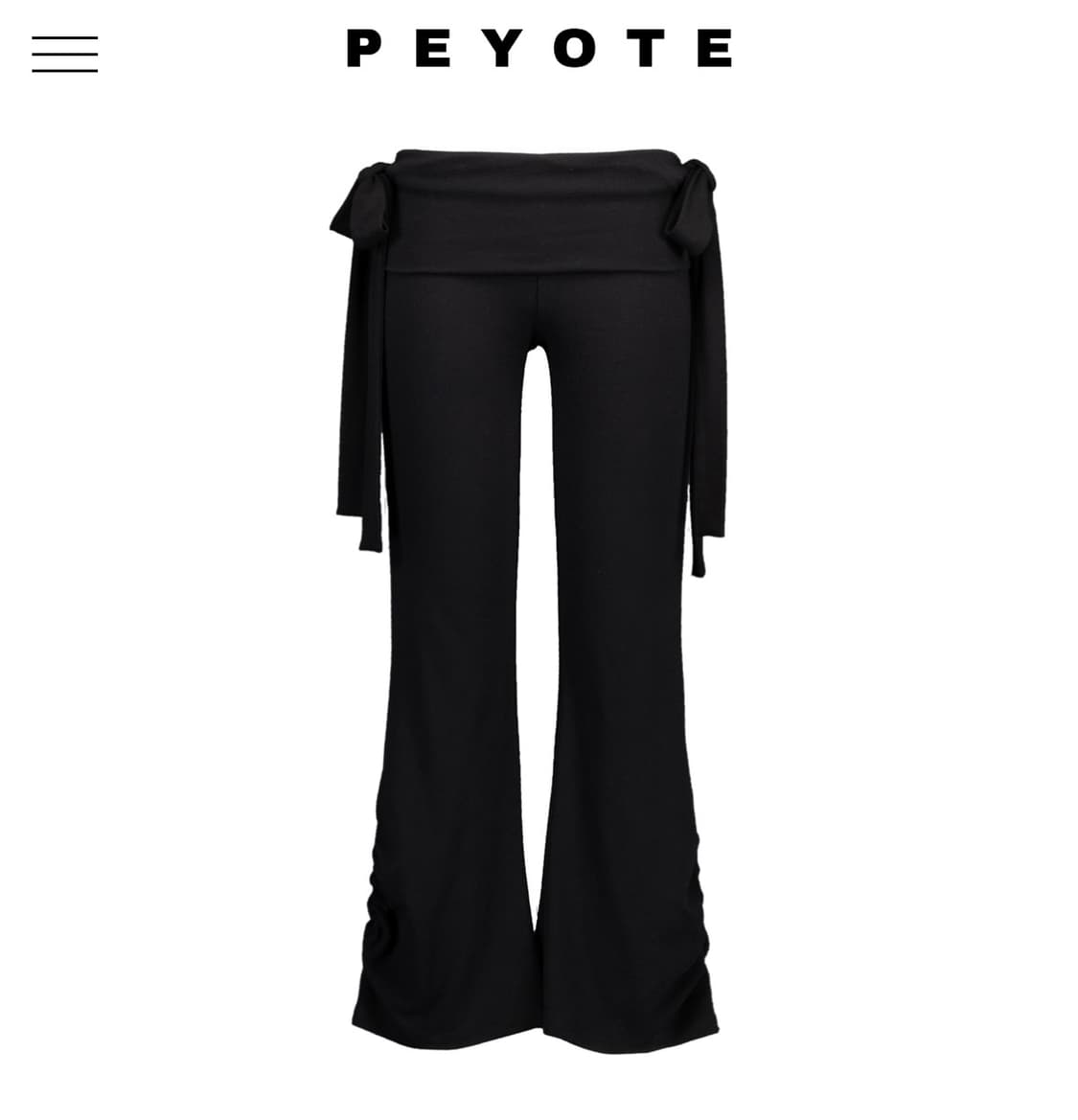 택포)새상품)peyote 폴딩 웨이스트 셔링 팬츠 상품이미지6