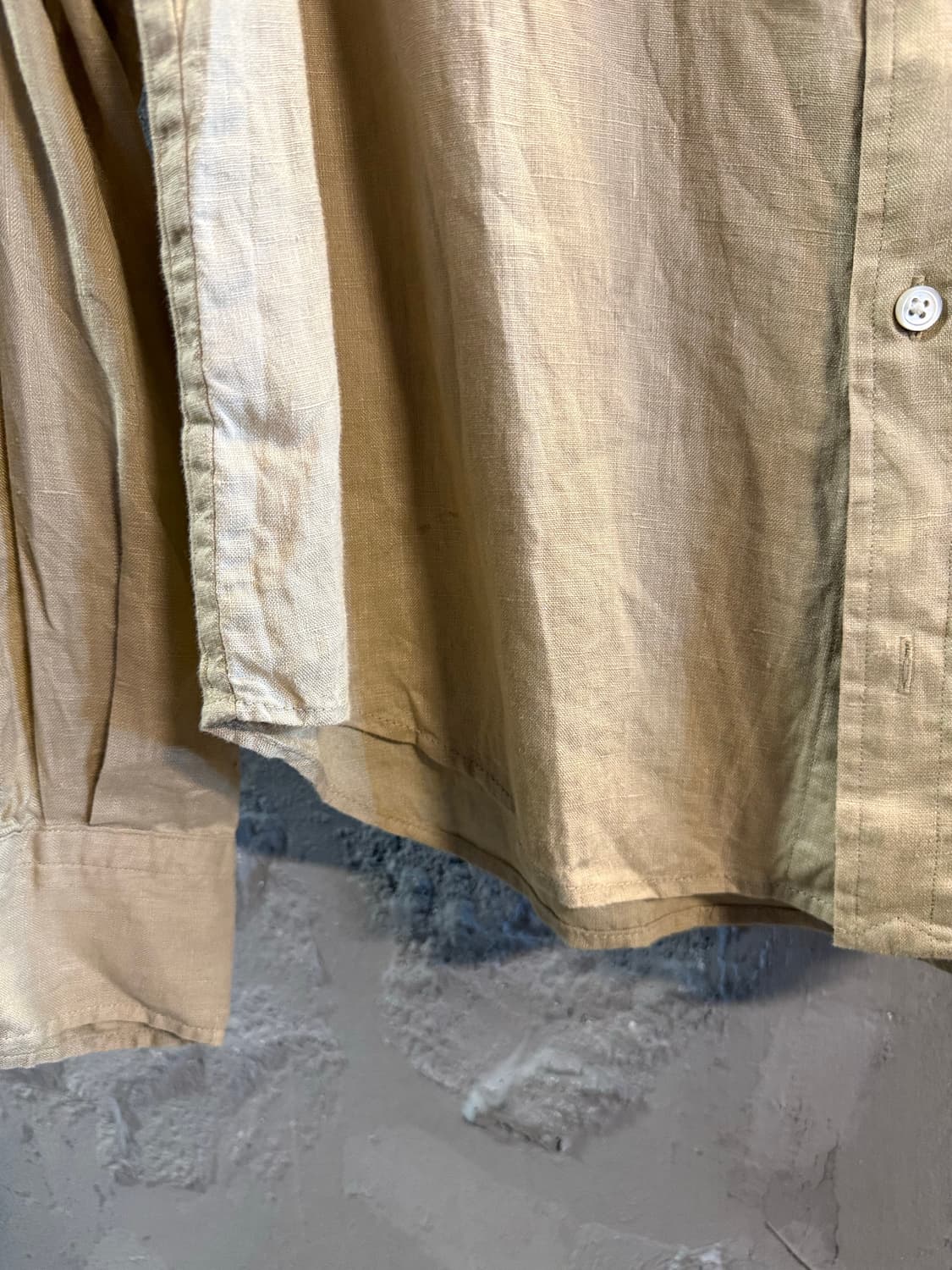 폴로 랄프로렌 POLO 린넨 100% 릴렉스핏 셔츠 베이지 XS 상품이미지2