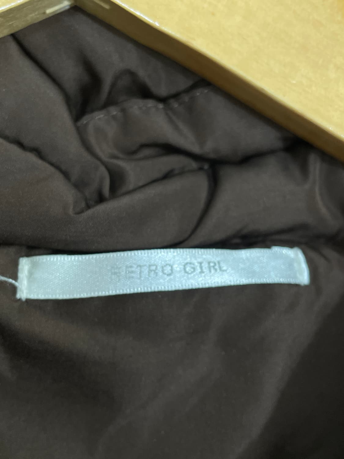 일본빈티지 Retrogirl 브라운 크롭 후드 패딩 M 상품이미지9