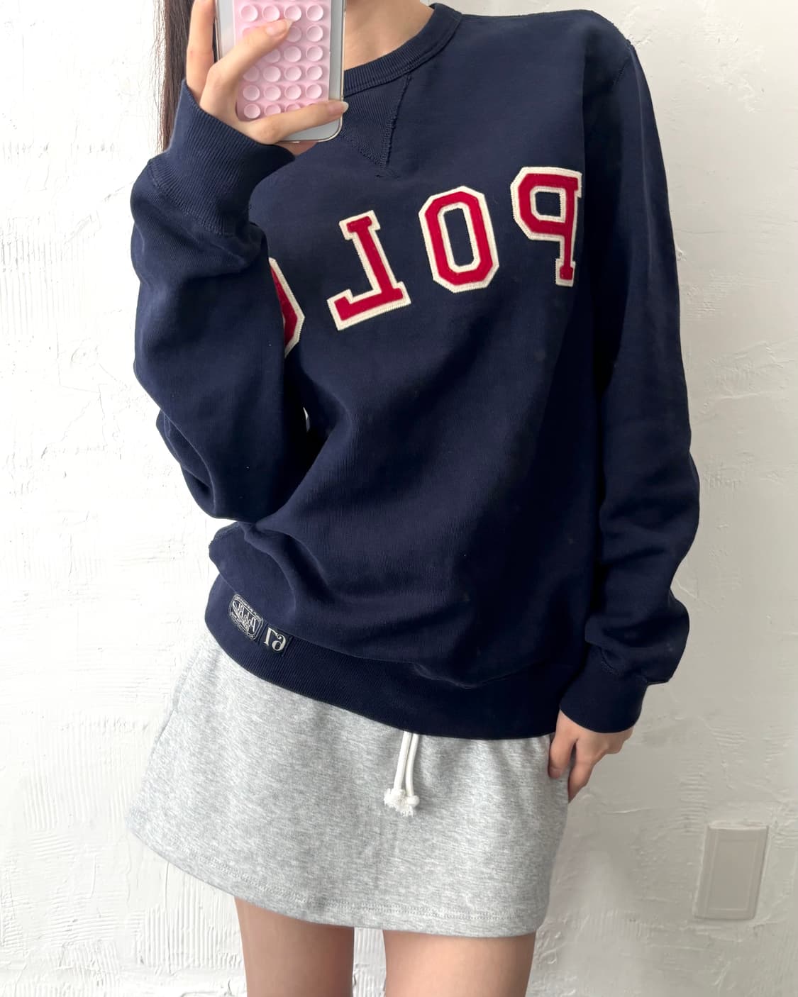 Polo 폴로 랄프로렌 QR신형 네이비컬러 POLO 아치로고 맨투맨 상품이미지1