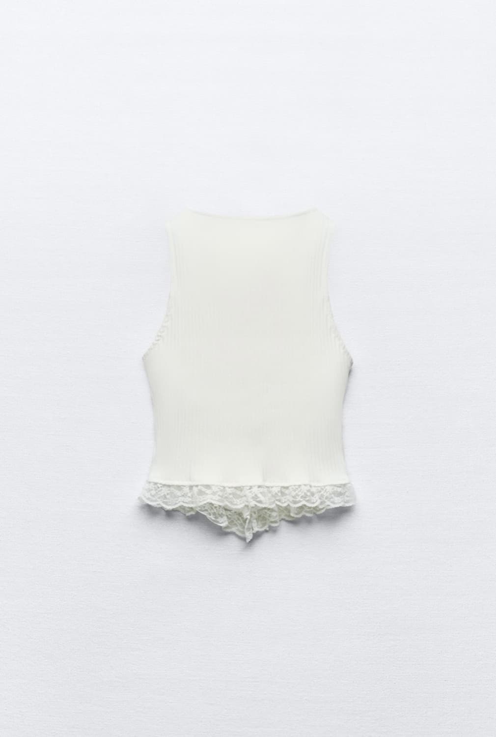 Zara 레이스 리브드 탑 상품이미지3