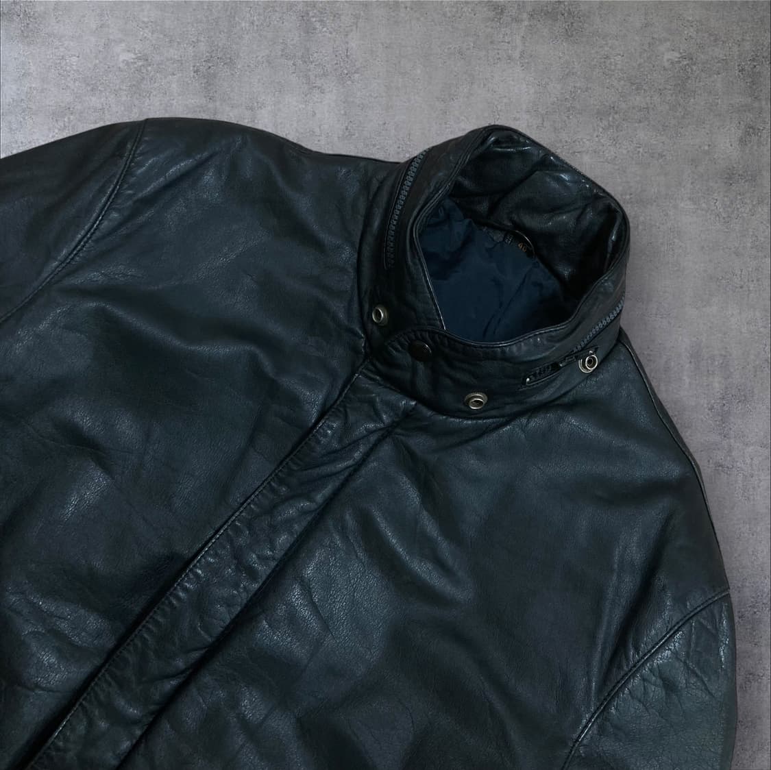 빈티지 블랙 컬러 양가죽 봄버 자켓 상품이미지2