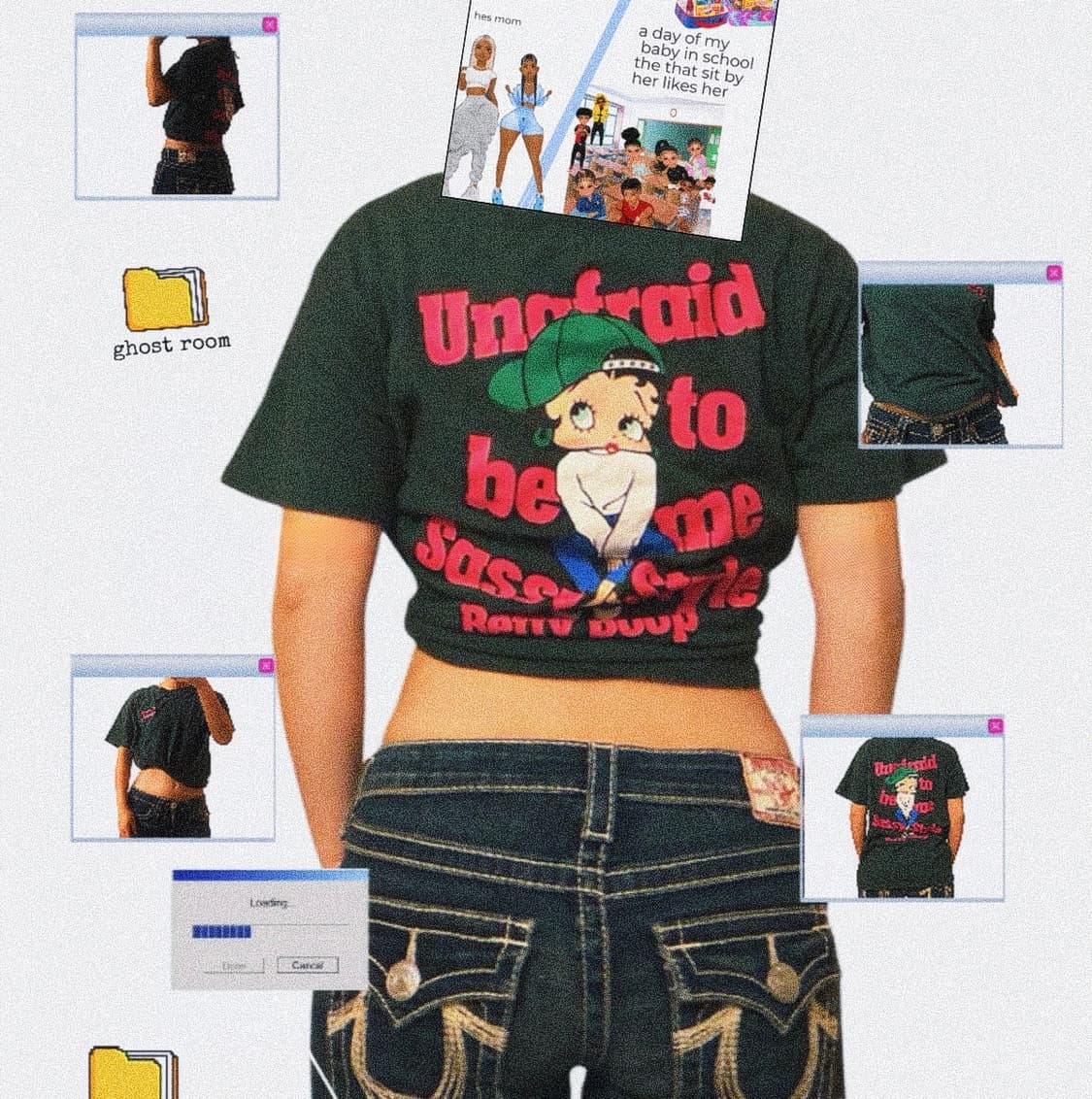 00s DENIFITS × Betty Boop 그래픽 티셔츠 상품이미지2