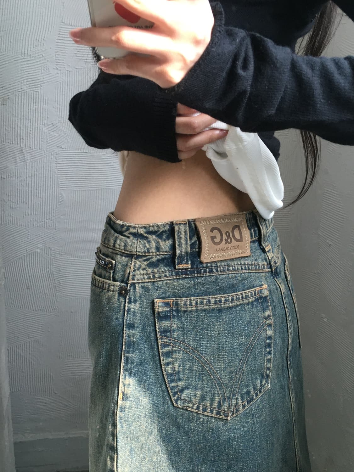 Dolce & Gabbana 돌체앤가바나 빈티지 데님 미디 스커트 상품이미지3