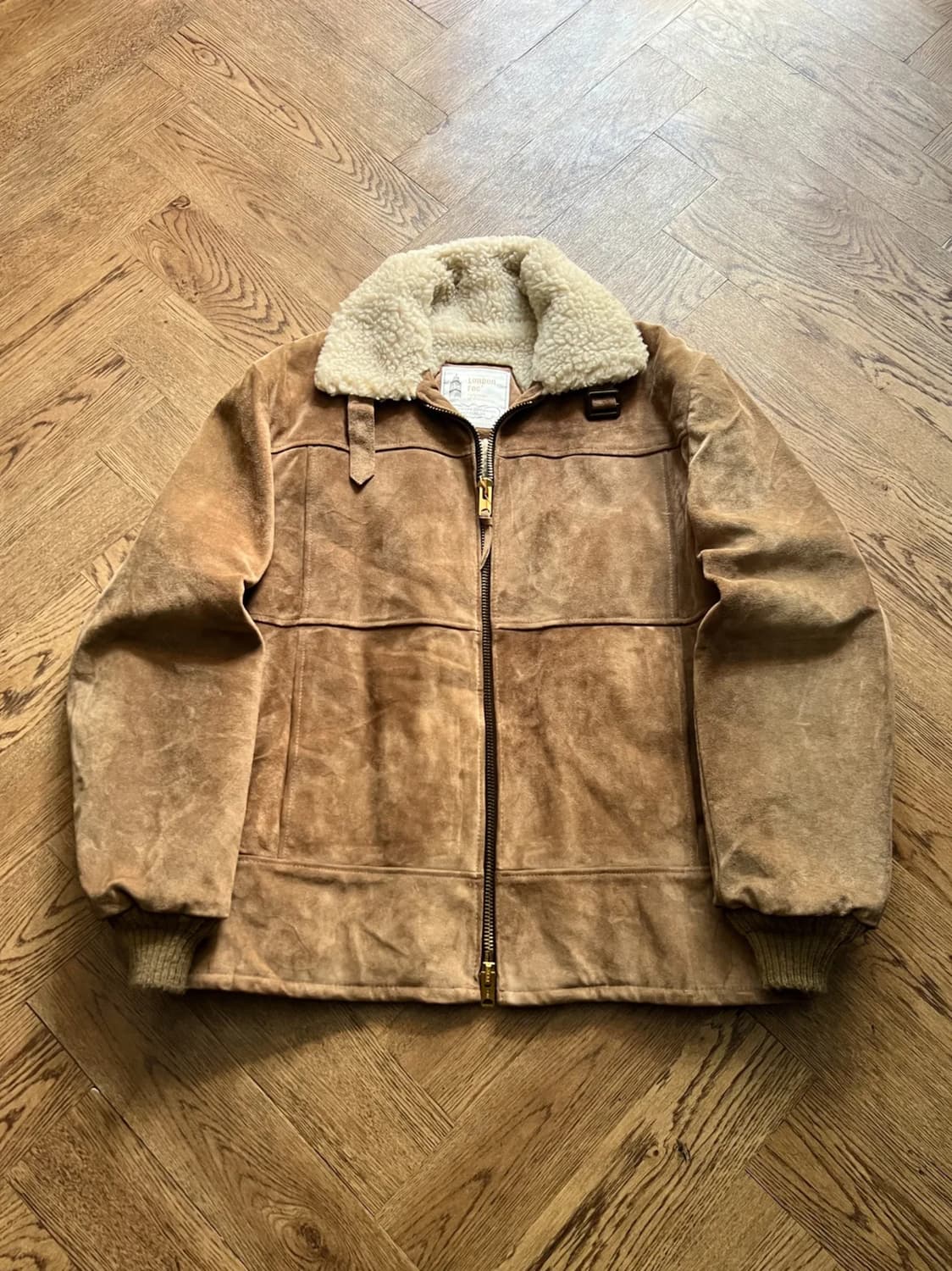 [L]80's London Fog 런던포그 스웨이드 쉐르파 자켓 상품이미지1