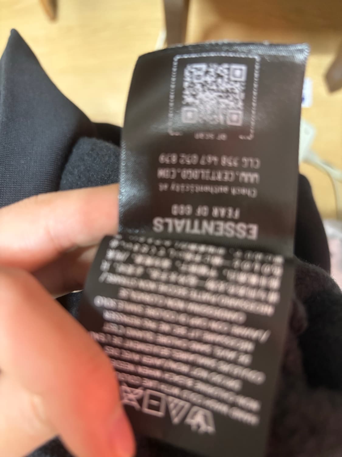 에센셜 피어오브갓 25ss 후드티 블랙 기모 xs사이즈 새상품 상품이미지4