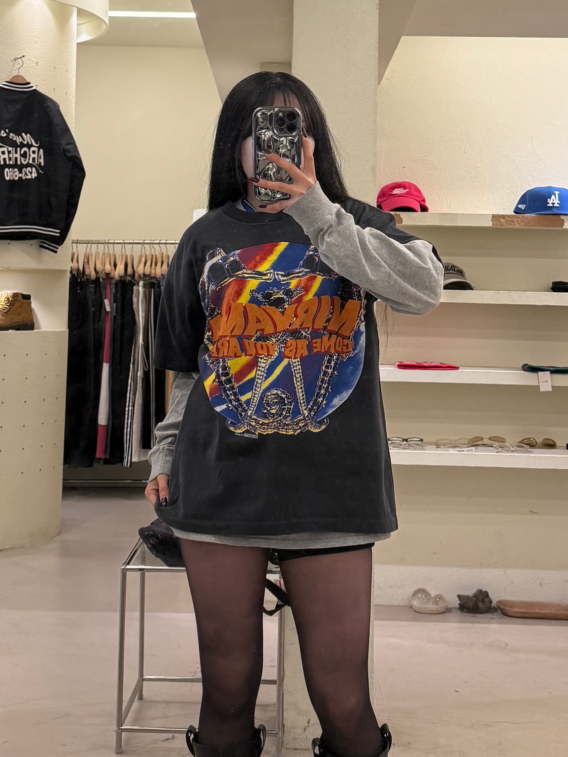 빈티지 너바나 밴드 프린팅 반팔 티셔츠 U1447 상품이미지1