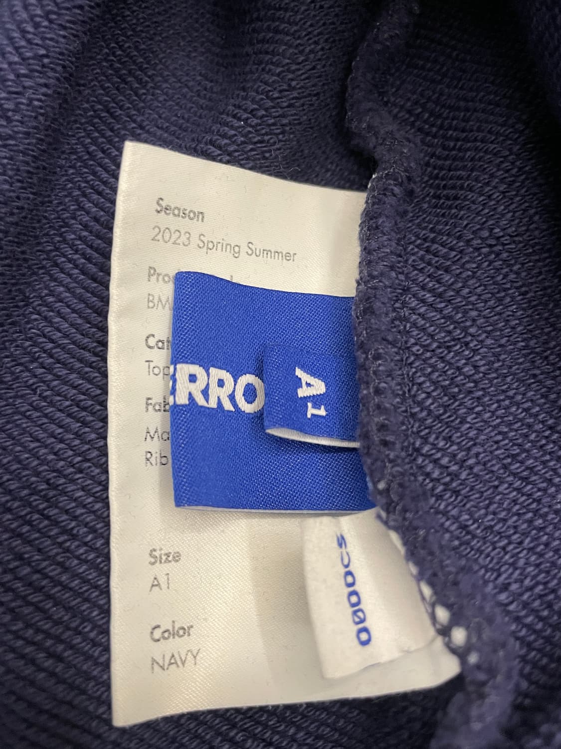 아더에러 23SS Sollec 솔렉 스웻셔츠 맨투맨 네이비 상품이미지4