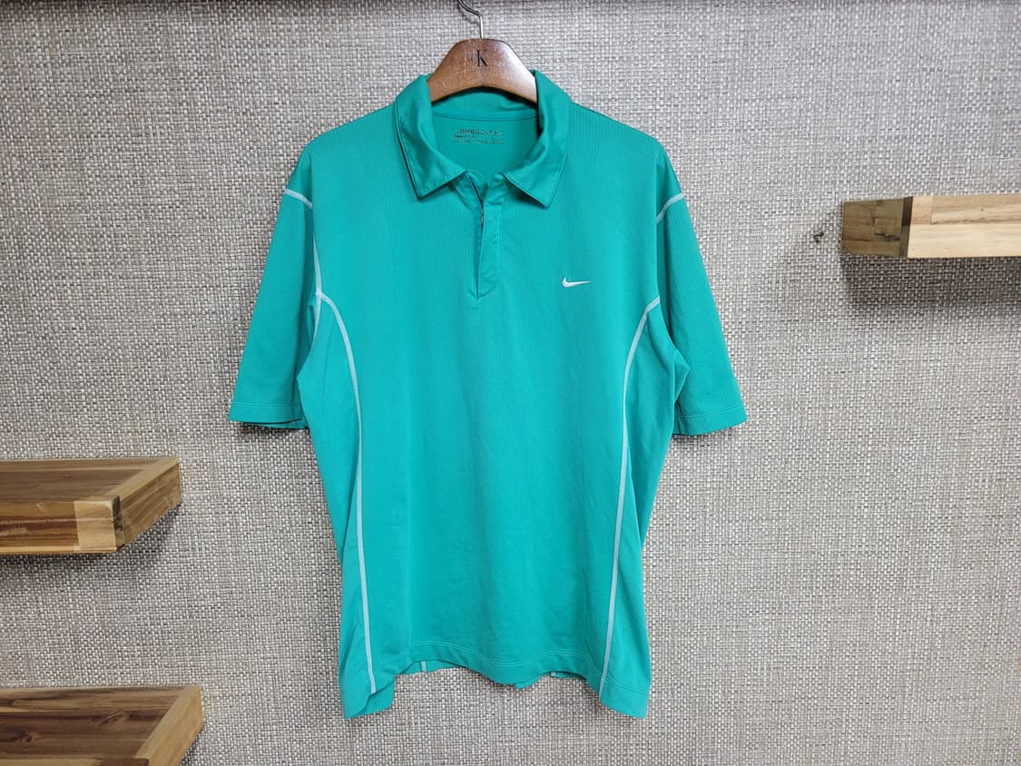 L 100~105사이즈 나이키골프 드라이핏 반팔 티셔츠 집업 상품이미지1
