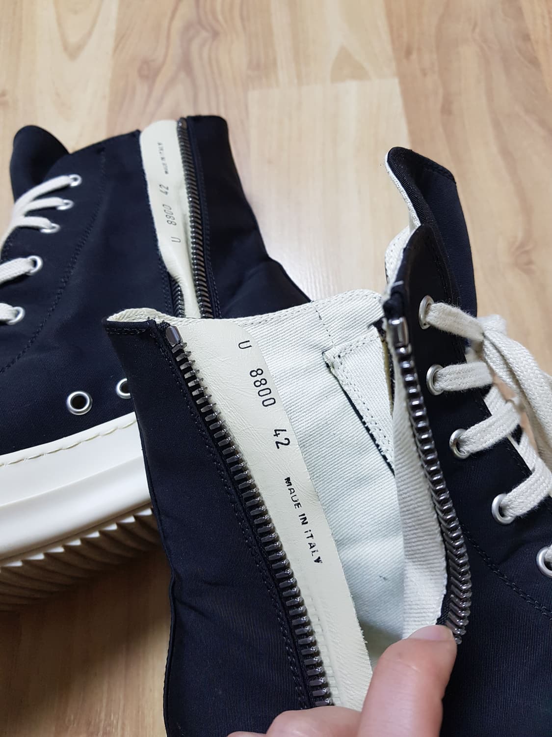 릭오웬스 다크쉐도우 라몬즈 컨버스 하이탑 스니커즈 상품이미지8