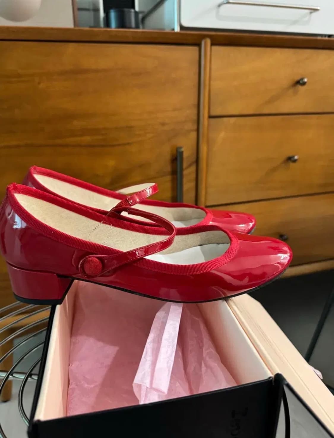 레페토 메리제인 플랫슈즈 (로즈) 레드 38 상품이미지2