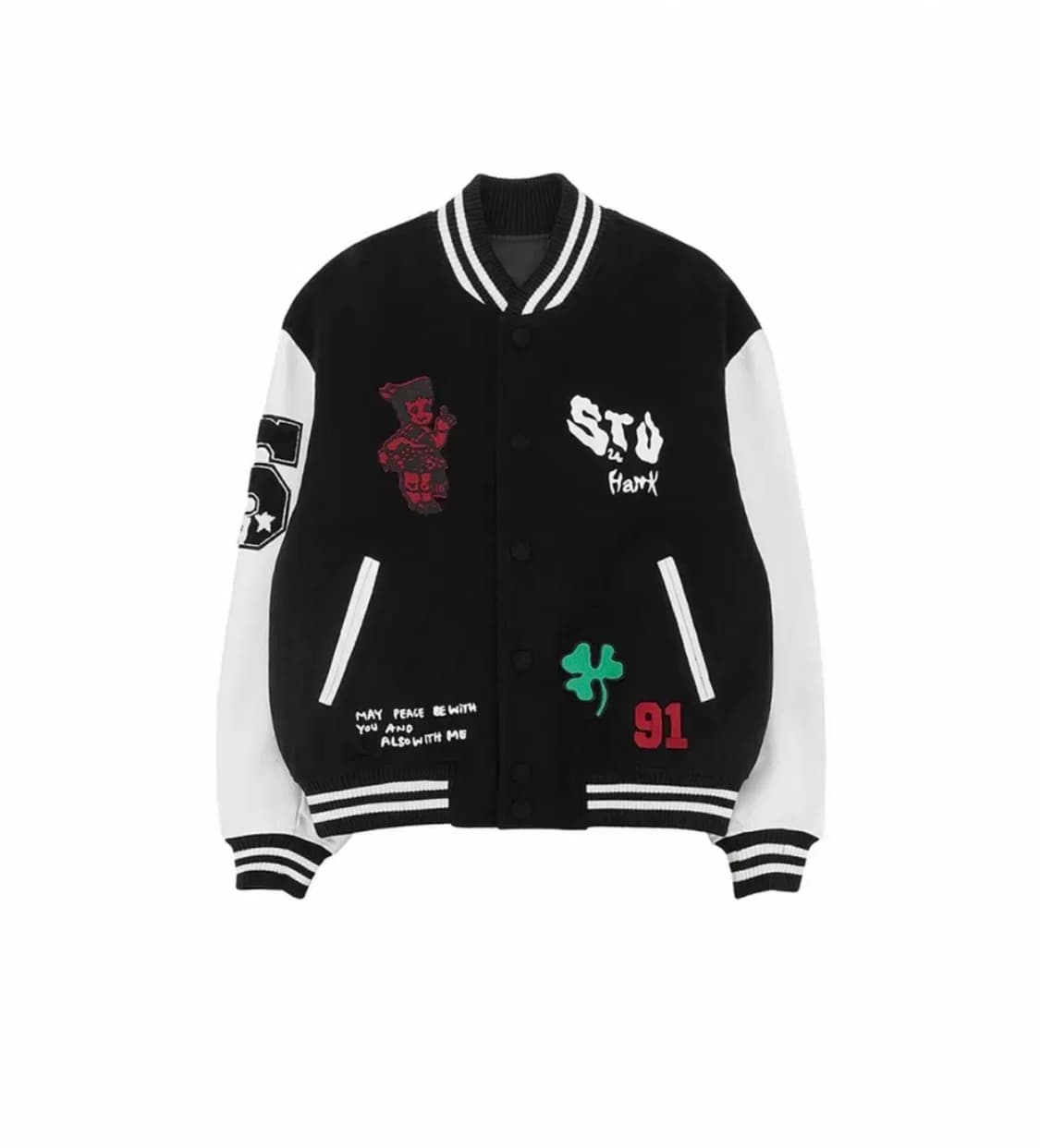 STU 행크 바시티 자켓 블랙 상품이미지1