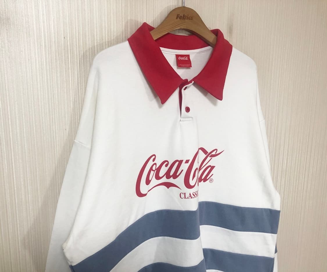 클래식 카라 코카콜라(Coca-Cola) 스웨트셔츠 2XL-3XL 상품이미지6