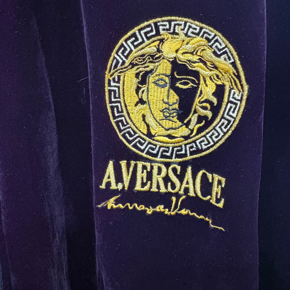 베르사체 벨벳 트랙 자켓 퍼플 남/L 상품이미지4