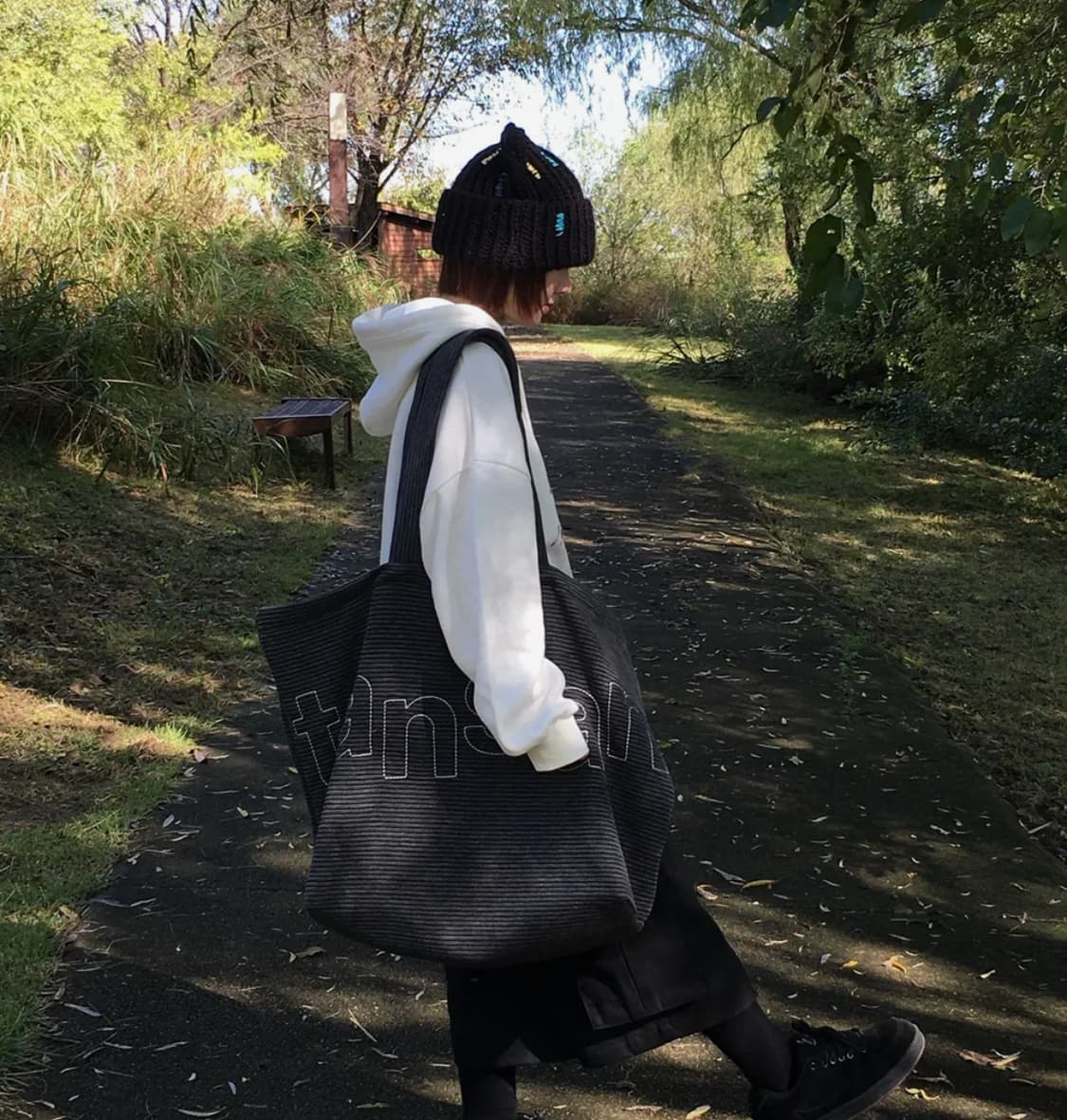 탄산마그네슘 로고 쇼퍼백 그레이 상품이미지2