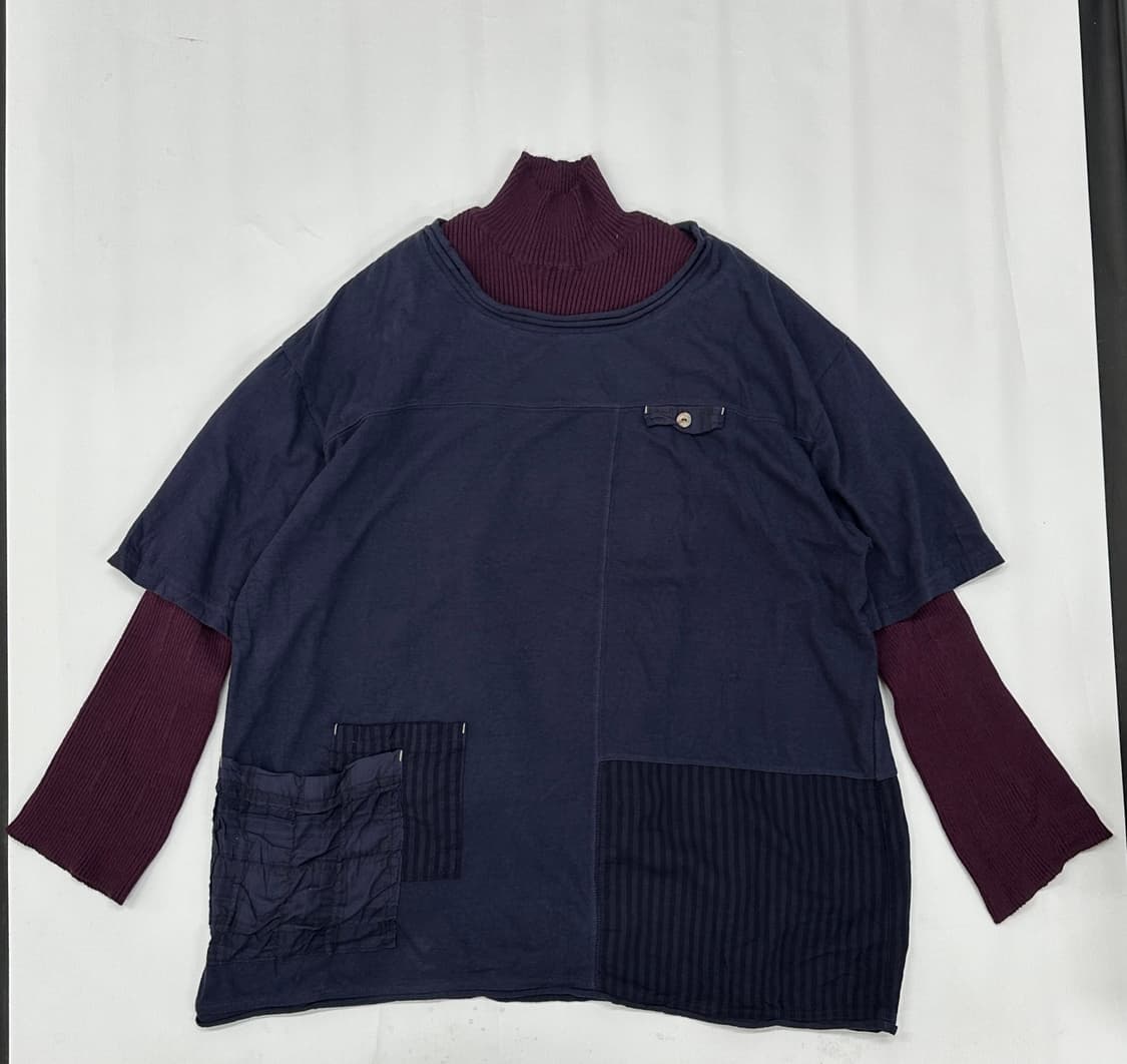 🪾하구미의 그런지 코디세트🪾히피 에스닉 레이어드 반팔 니트 스커트 상품이미지2