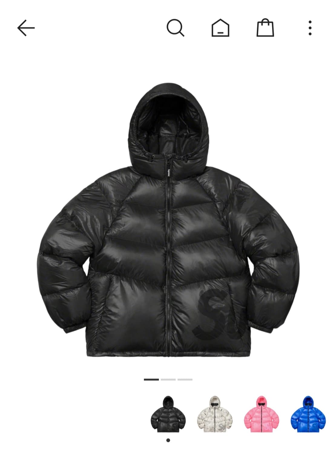 Supreme슈프림 패딩 후드 다운 자켓 블랙(급처) 상품이미지1