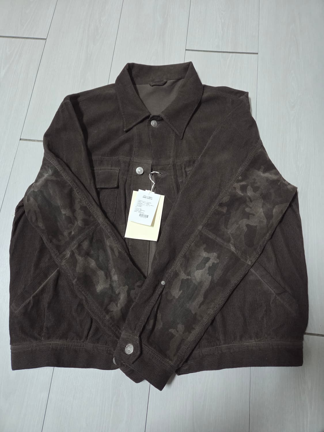 폴리테루 유즈드 트러커 코듀로이 카모 브라운 상품이미지4