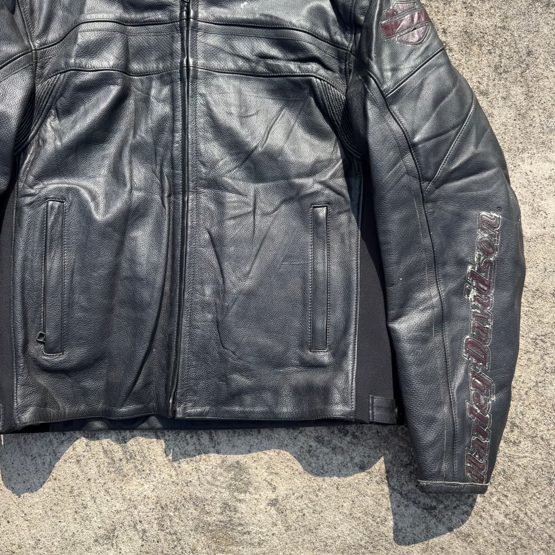 [M~L] 할리데이비슨 싱글 라이더 가죽 자켓 상품이미지6
