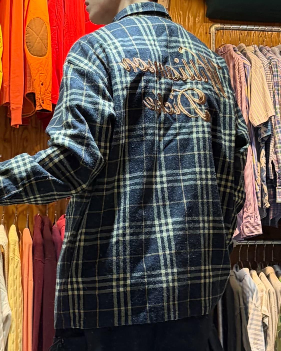 XL 디키즈 투포켓 빅스펠링 체크패턴 셔츠 상품이미지2