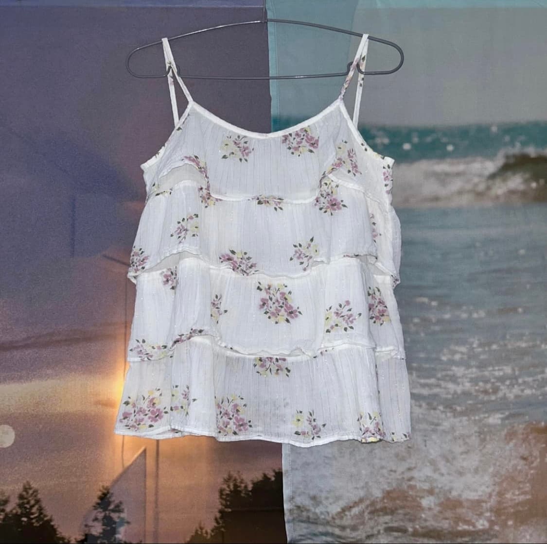 빈티지 플라워 슬리브리스 상품이미지1