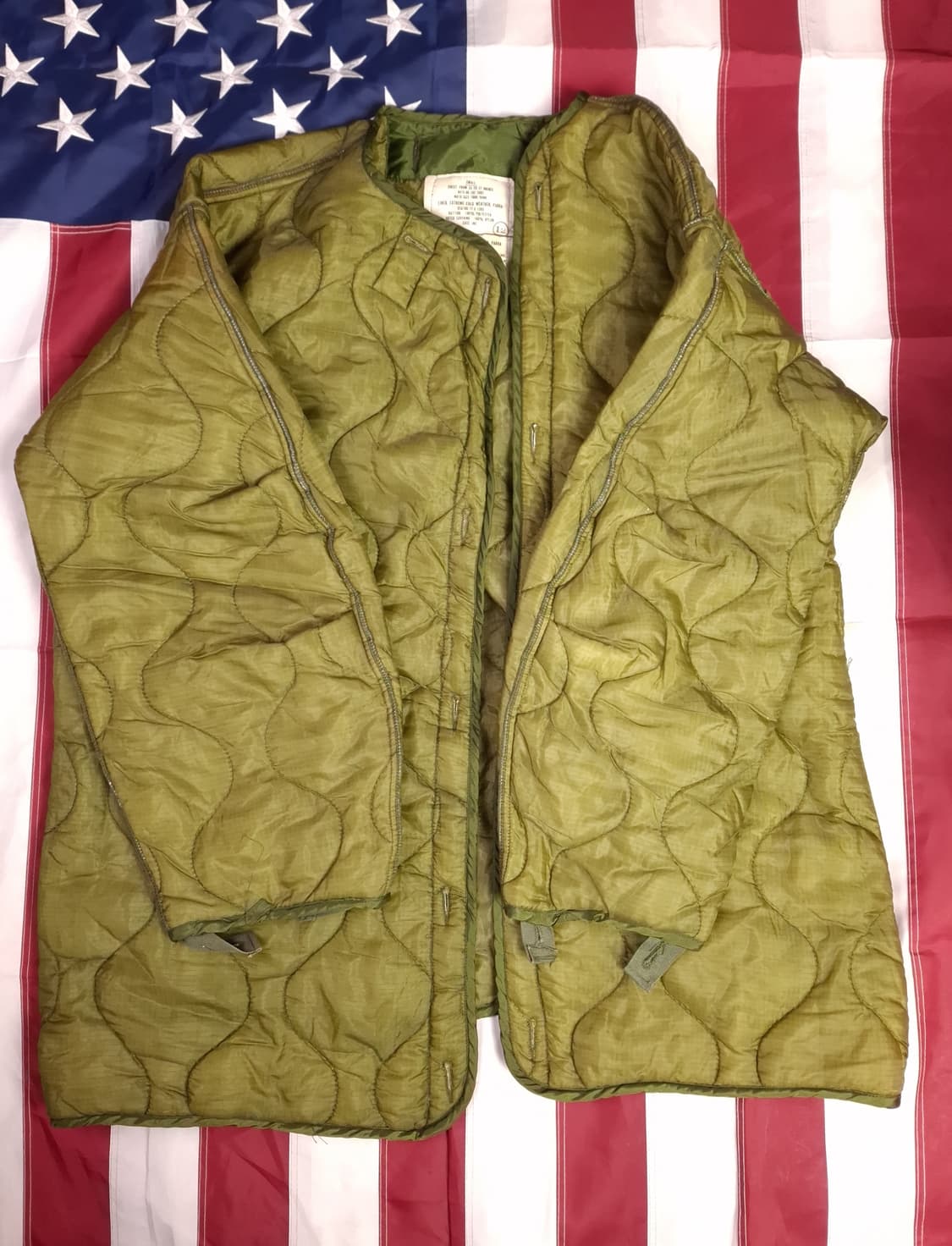 완전 새제품 오리지날 초기형 미군 M-65피쉬테일 개파카 스몰 풀셋트 상품이미지3