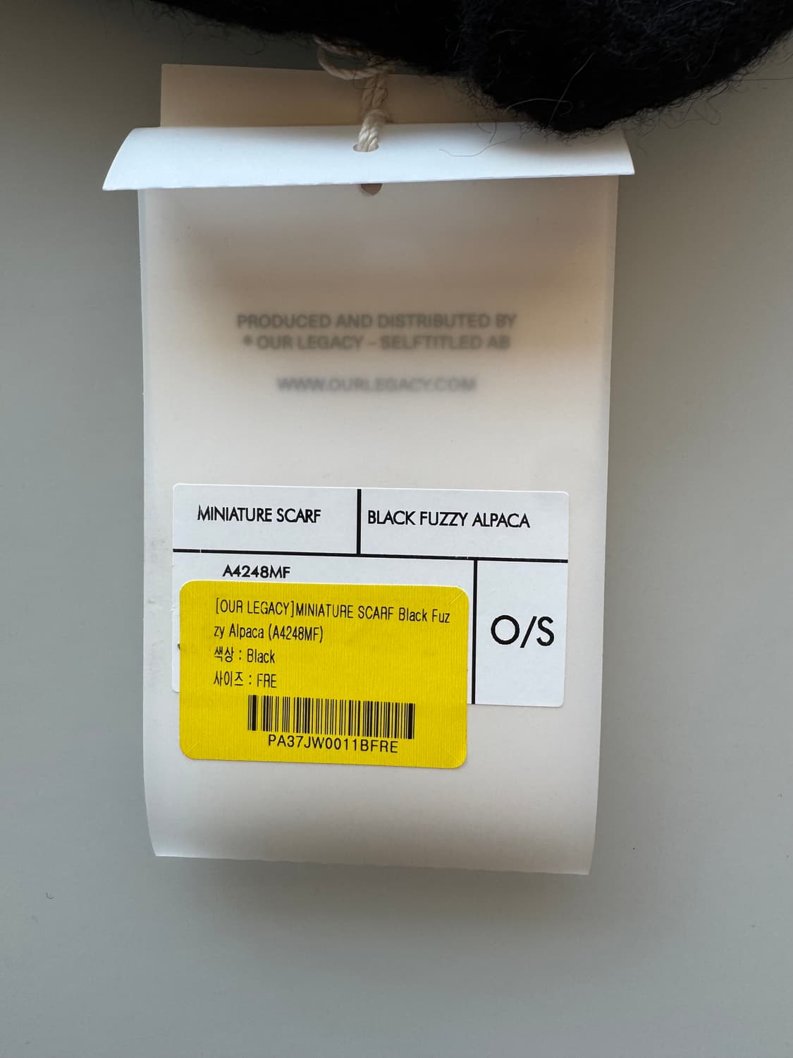 아워레가시 미니어쳐 스카프 블랙 알파카 상품이미지6