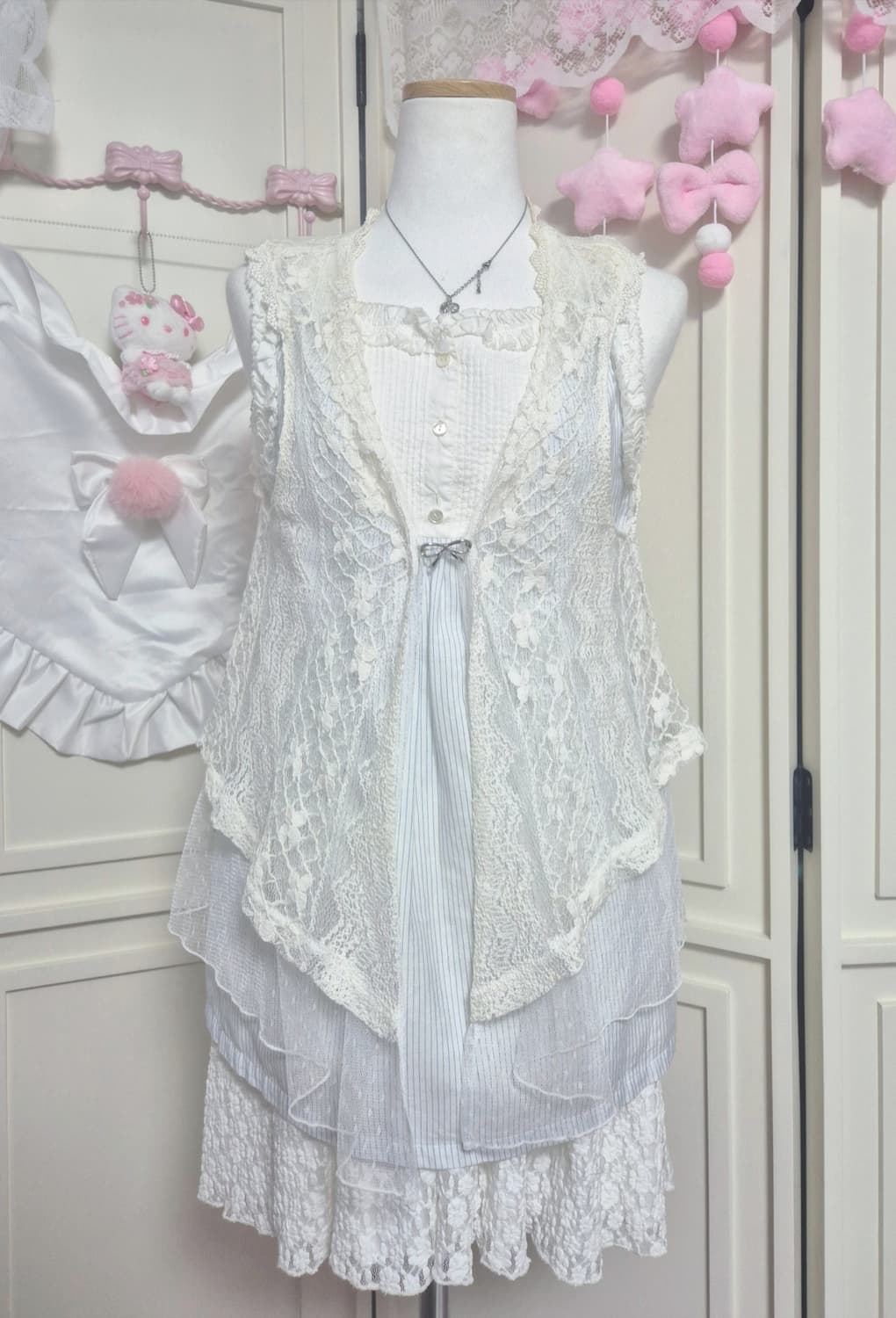 리즈리사 가디건 여름 셋업 코디 세트 4구성 모리걸 히메갸루 상품이미지3