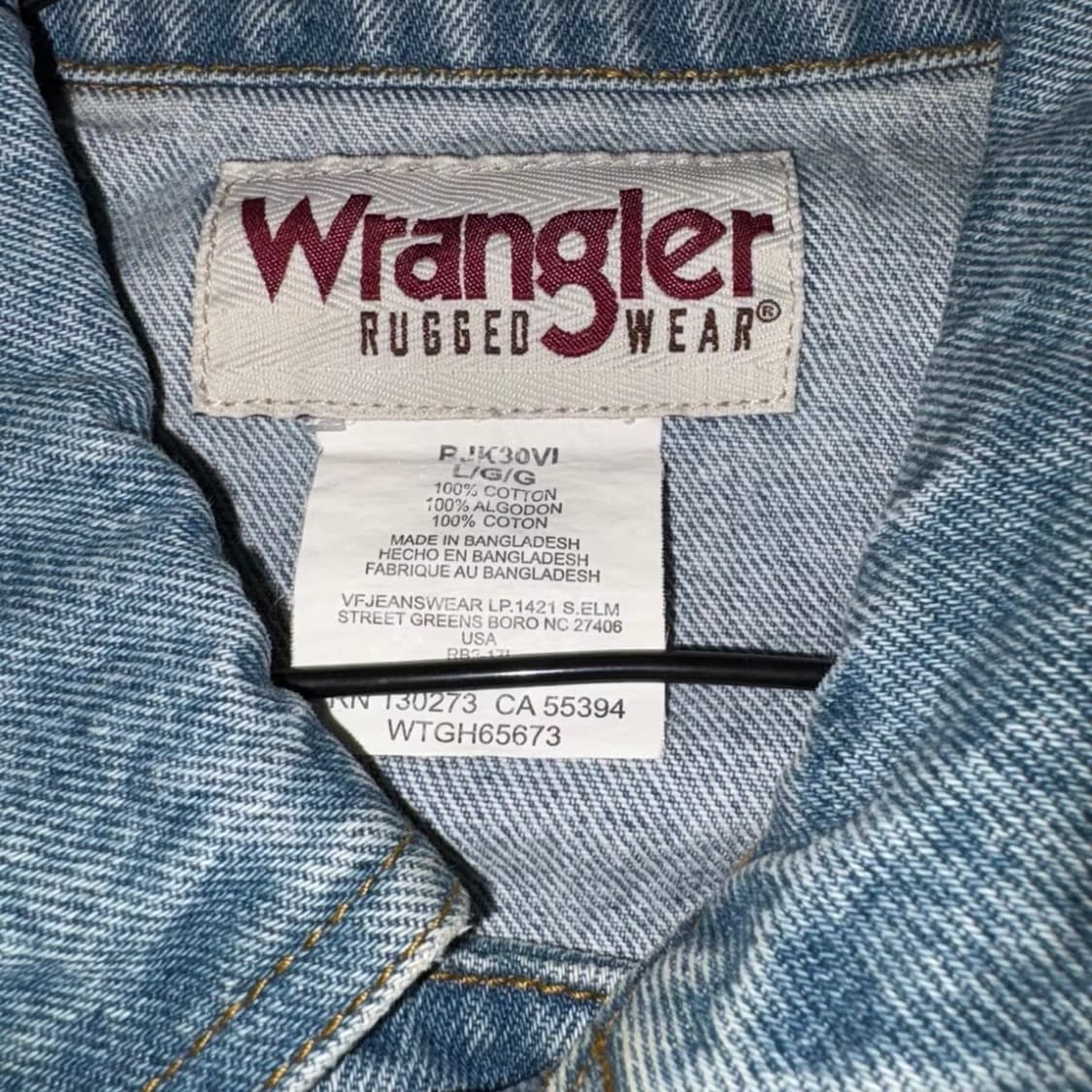 Wrangler 빈티지 아메리칸 아이스 블루 데님 자켓 상품이미지3
